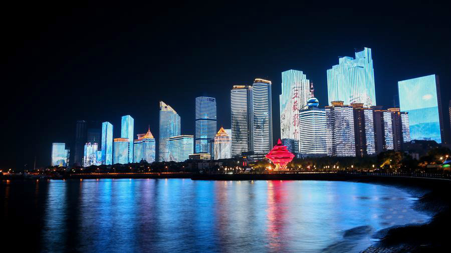 台州最新夜景，璀璨闪耀的城市画卷