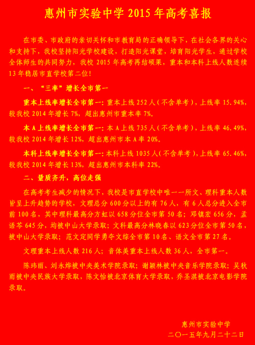 广东省复读学校喜报格式详解